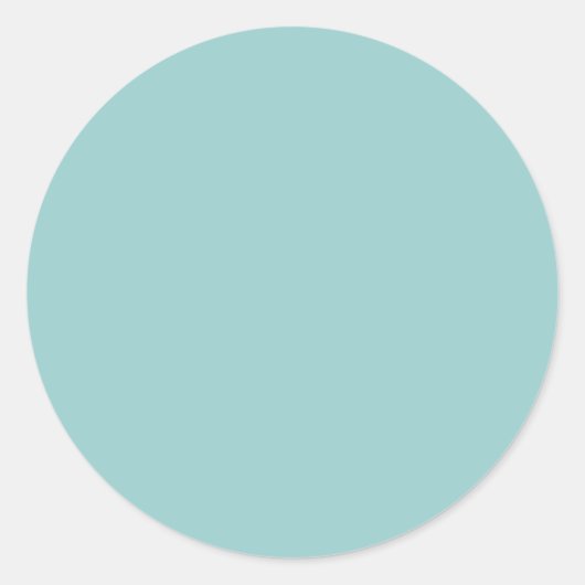 Solid Color Light Blue 99CCCC Background Ronde Sticker (Voorkant)
