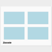 Solid Color Light Blue Rechthoekige Sticker (Vel)