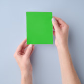 Solid Color Lime Green Blank Flyer (Hand)