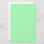 Solid Color Mint Green Briefpapier (Voorkant / Achterkant)