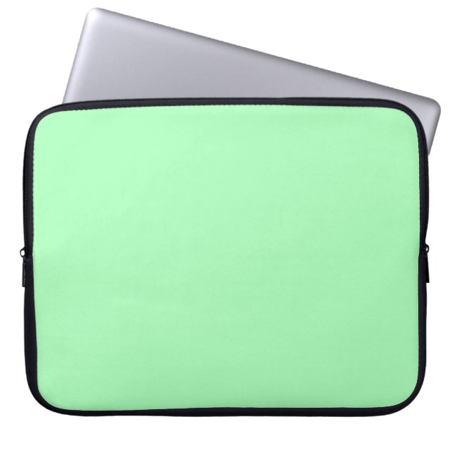 Solid Color Mint Green Laptop Sleeve (Voorkant)