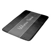 Solid Color Modern Basic Black Monogramed Badmat (Gekanteld)