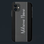 Solid Color Modern Basic Black Monogramed Case-Mate iPhone Case<br><div class="desc">De Sjabloon van de douane Gepersonaliseerd design. Pas je aan met je eigen naam,  een geweldig cadeau voor iedereen,  ook voor jezelf.</div>