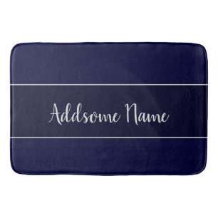 Solid Color Modern Navy Blue Stylish Badmat