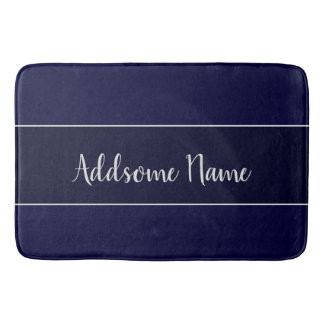 Solid Color Modern Navy Blue Stylish Badmat