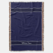 Solid Color Modern Navy Blue Stylish Deken (Voorkant Verticaal)