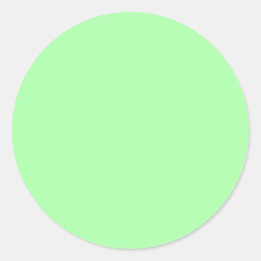 Solid Color Moderne Mint Green Blank Ronde Sticker (Voorkant)