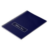 Solid Color Navy Blue Electronics Accessoire Notitieboek (Linkerzijde)