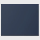 Solid color navy deep sea blue cadeaupapier (Vlak)