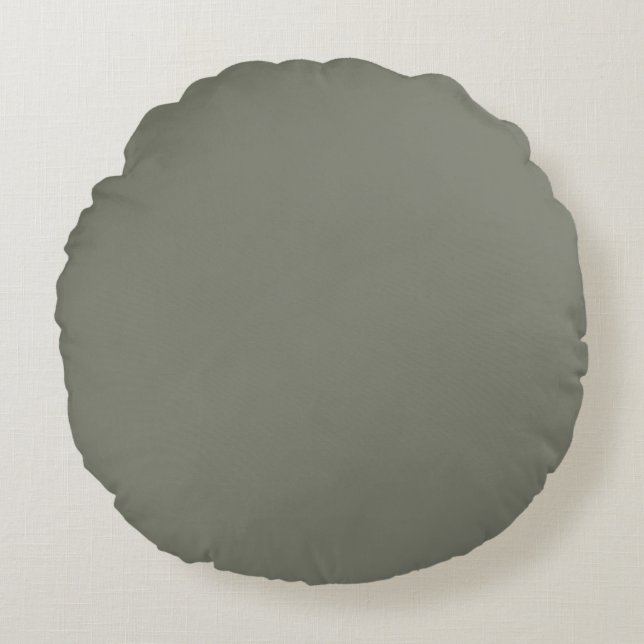Solid Color Neutral Green Undertone 2026 COTY  Rond Kussen (Voorkant)