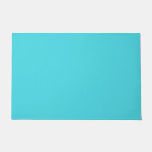 Solid color ocean aqua blue deurmat