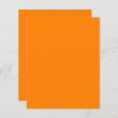 Solid Color Oranje Modern minimalistisch Blank (Voorkant / Achterkant)