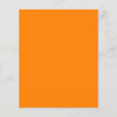 Solid Color Oranje Modern minimalistisch Blank (Achterkant)