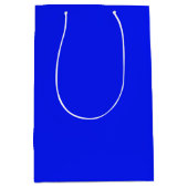 Solid color plain sapphire bright blue medium cadeauzakje (Voorkant)