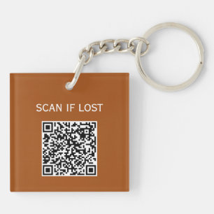 Solid Color QR-code Scannen als verloren Roux Eleg Sleutelhanger