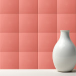 Solid color salmon coral tegeltje<br><div class="desc">Solid color salmon coral design.</div>
