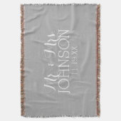 Solid Color Silver - Mr & Mrs Wedding Favors Deken (Voorkant Verticaal)