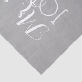 Solid Color Silver - Mr & Mrs Wedding Favors Tissuepapier (Detail)