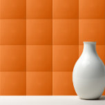 Solid color tiger orange tegeltje<br><div class="desc">Trendy simple design in tiger orange solid color.</div>