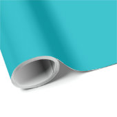 Solid color turquoise ocean blue cadeaupapier (Rol Hoek)