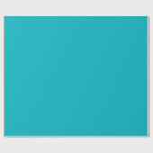 Solid color turquoise ocean blue cadeaupapier (Vlak)