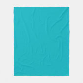 Solid color turquoise ocean blue fleece deken (Voorkant)