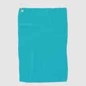 Solid color turquoise ocean blue golfhanddoek (Voorkant)