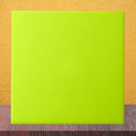Solid Color van elektrische Limoen Tegeltje<br><div class="desc">Solid Color van elektrische Limoen</div>