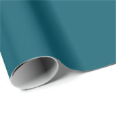Solid color vlakke blauwgroen pauw cadeaupapier (Rol Hoek)
