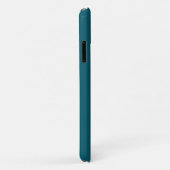 Solid color vlakke blauwgroen pauw Case-Mate iPhone case (Achterkant/rechts)