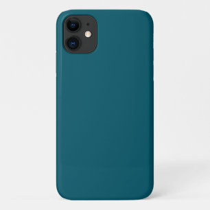 Solid color vlakke blauwgroen pauw Case-Mate iPhone case