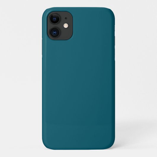 Solid color vlakke blauwgroen pauw Case-Mate iPhone case (Achterkant)
