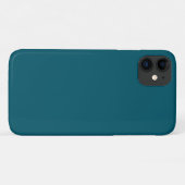 Solid color vlakke blauwgroen pauw Case-Mate iPhone case (Achterkant (horizontaal))