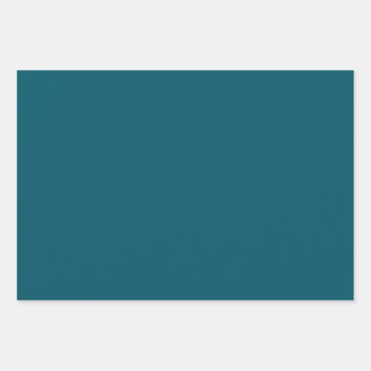 Solid color vlakke blauwgroen pauw inpakpapier vel (Voorkant 2)