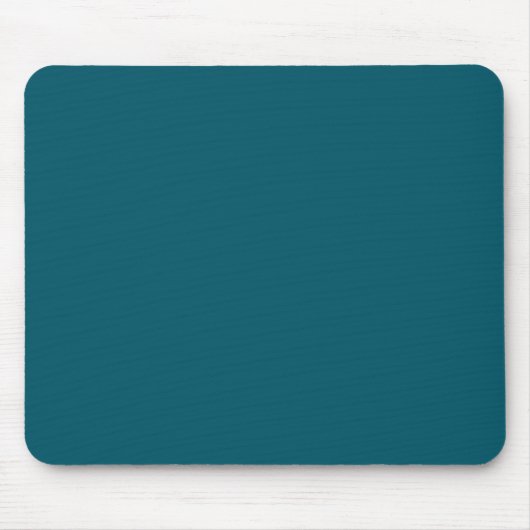 Solid color vlakke blauwgroen pauw muismat (Voorkant)