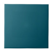 Solid color vlakke blauwgroen pauw tegeltje (Voorkant)