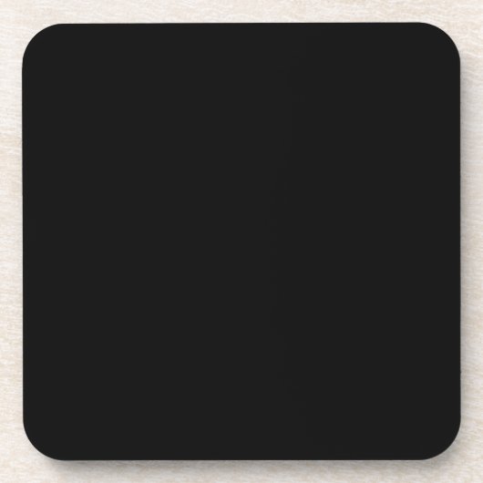 Solid Color: zwart Drankjes Onderzetter (Voorkant)