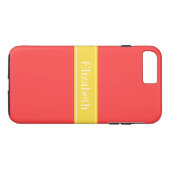Solid Coral Red, ananasslint monogram Case-Mate iPhone Case (Achterkant (Horizontaal))