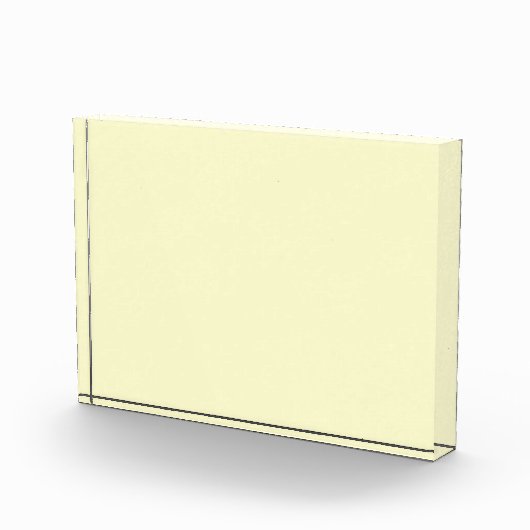 Solid Cream Horizontal Photo Block Art Fotoblokken (Rechts)