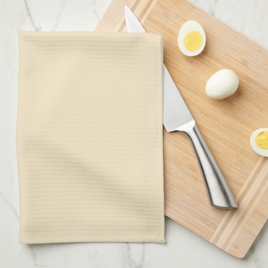 Solid Cream Kitchen Towel Theedoek (Quarter Fold)