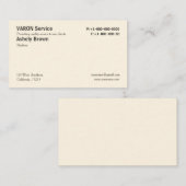 Solid Cream Professional, eenvoudige Visitekaartje (Voorkant / Achterkant)