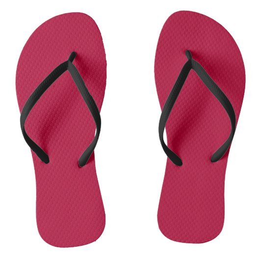 Solid crimson glory red teenslippers (Voetbed)