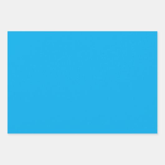 Solid Cyan Blue Background Inpakpapier Vel (Voorkant 3)