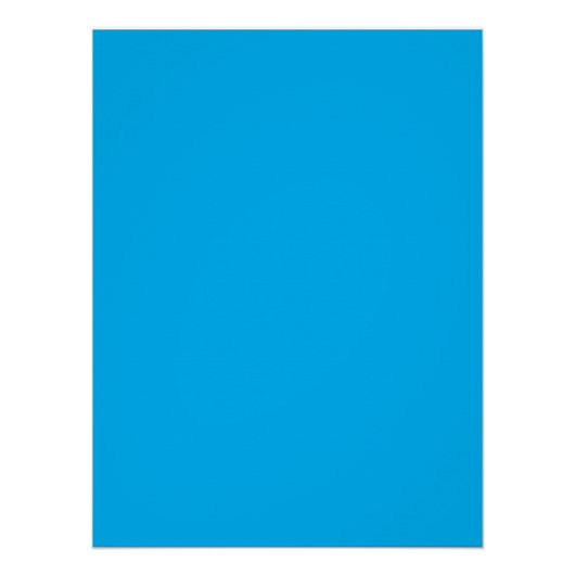 Solid Cyan Blue Background  Perfect Poster (Voorkant)