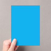 Solid Cyan Blue Background | Summer Minimal Style Acryl Uitnodigingen (Insitu (Draagbaar))