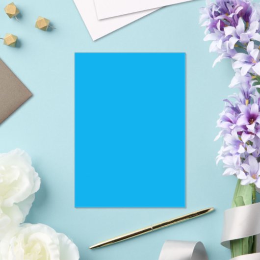 Solid Cyan Blue Background | Summer Minimal Style Acryl Uitnodigingen (Insitu (Huwelijk))