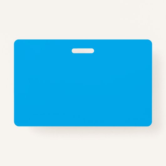 Solid Cyan Blue Background | Summer Minimal Style Badge (Voorkant)