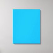 Solid Cyan Blue Background | Summer Minimal Style Canvas Afdruk (Voorkant)
