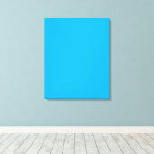 Solid Cyan Blue Background | Summer Minimal Style Canvas Afdruk (Insitu (Houten vloer))