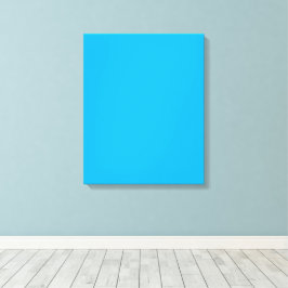 Solid Cyan Blue Background | Summer Minimal Style Canvas Afdruk
